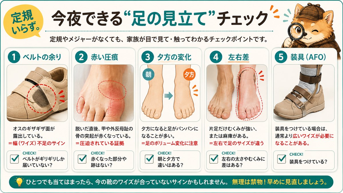 今夜できる足の見立てチェック5項目