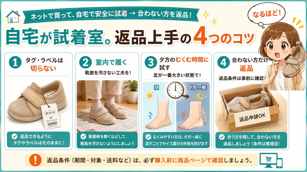 自宅で試着・返品上手の4つのコツ