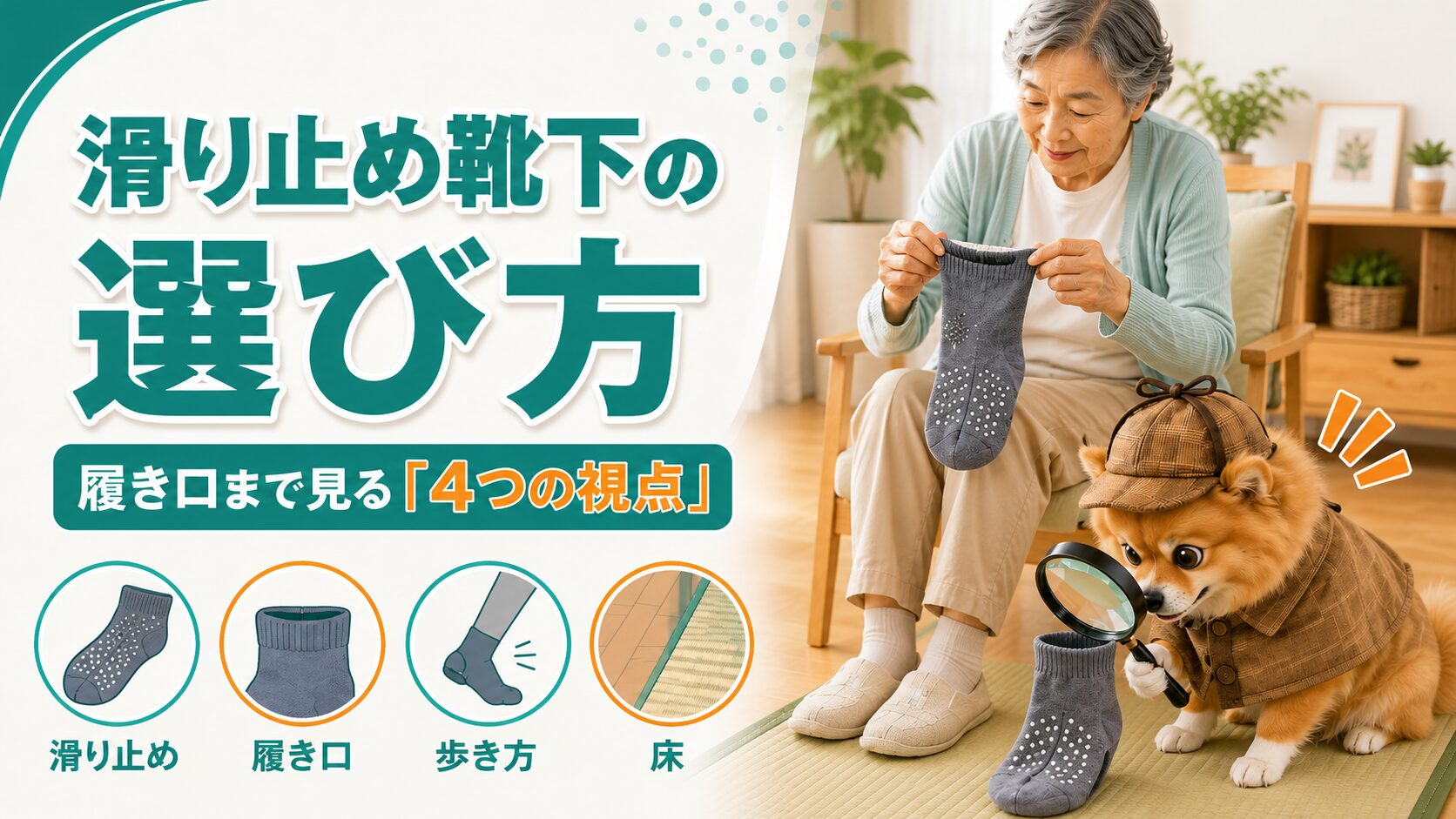 滑り止め靴下の選び方｜履き口まで見る4つの視点