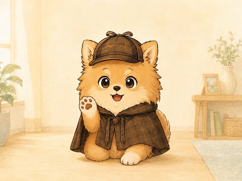案内をするむぎのイラスト