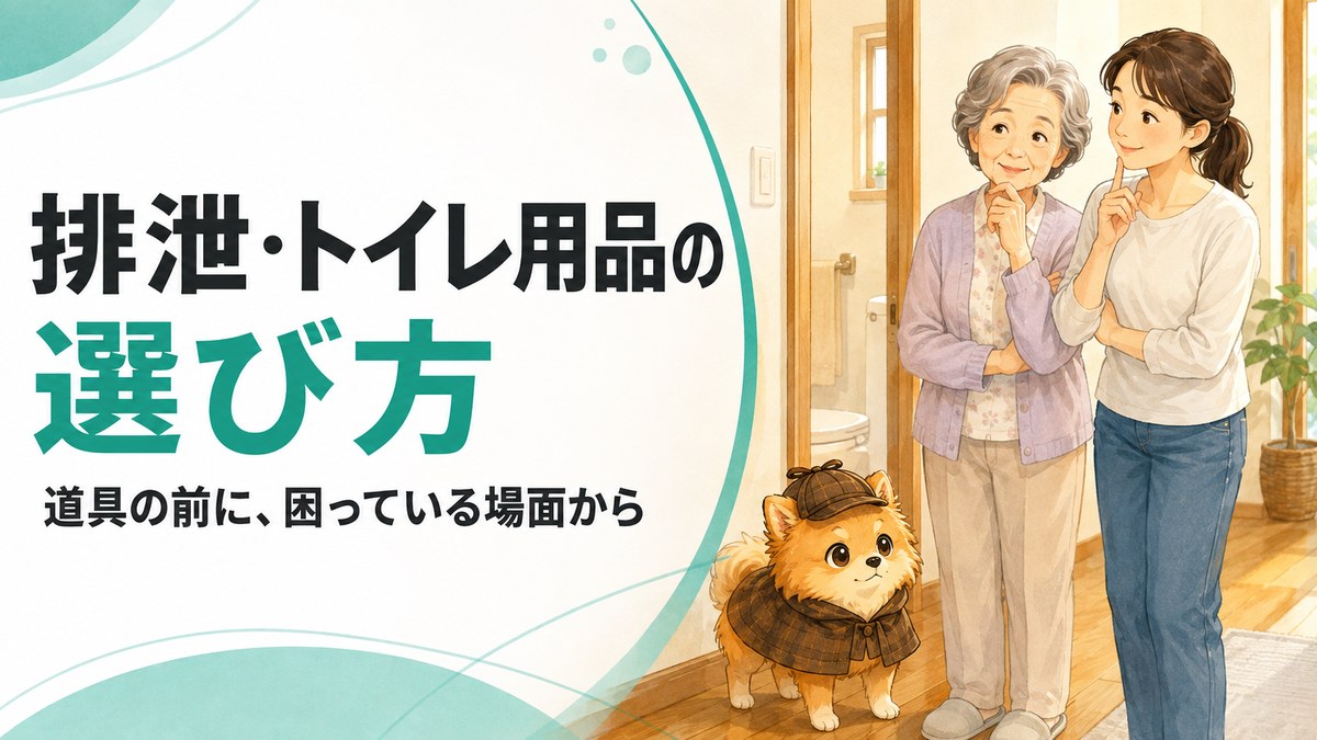 排泄・トイレ用品の選び方。道具の前に、困っている場面から考える
